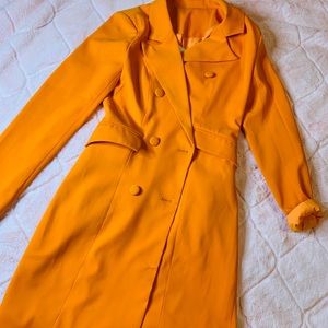 Orange blazer dress